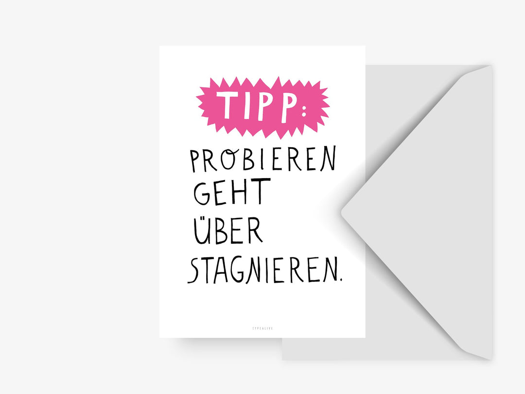 Grußkarte | Probieren