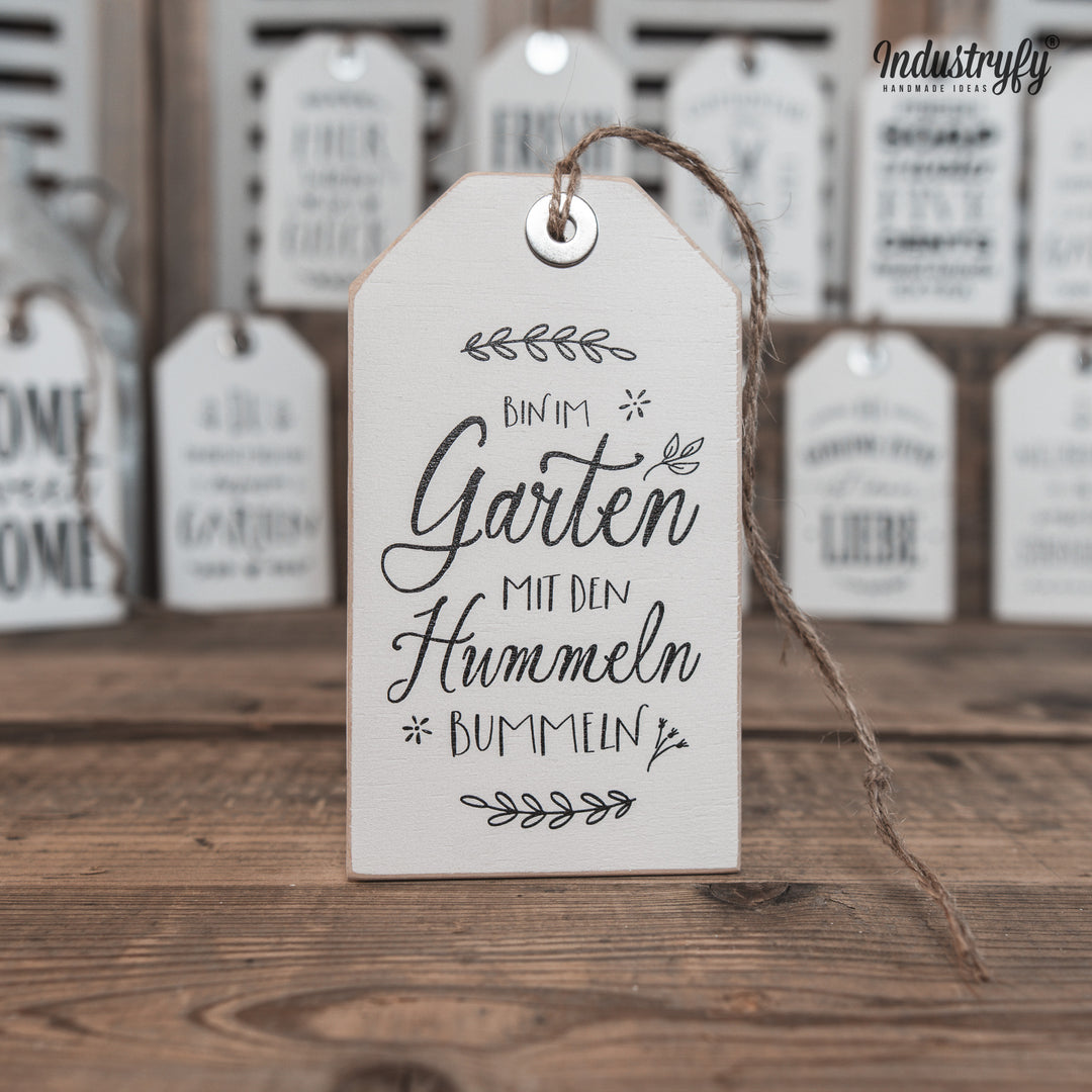 Hangtag | Bin im Garten mit den Hummeln bummeln