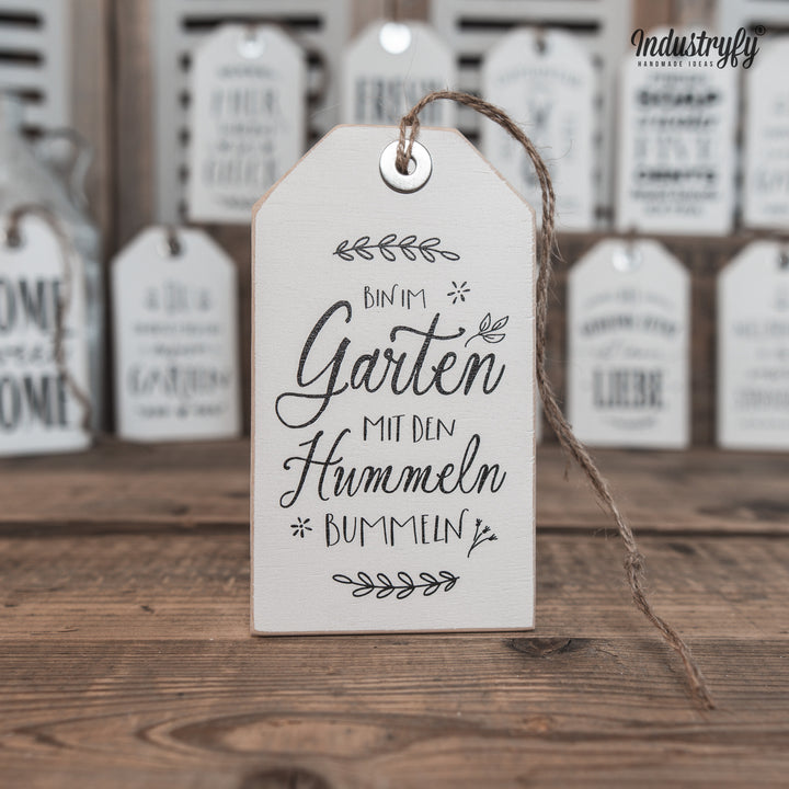 Hangtag | Bin im Garten mit den Hummeln bummeln