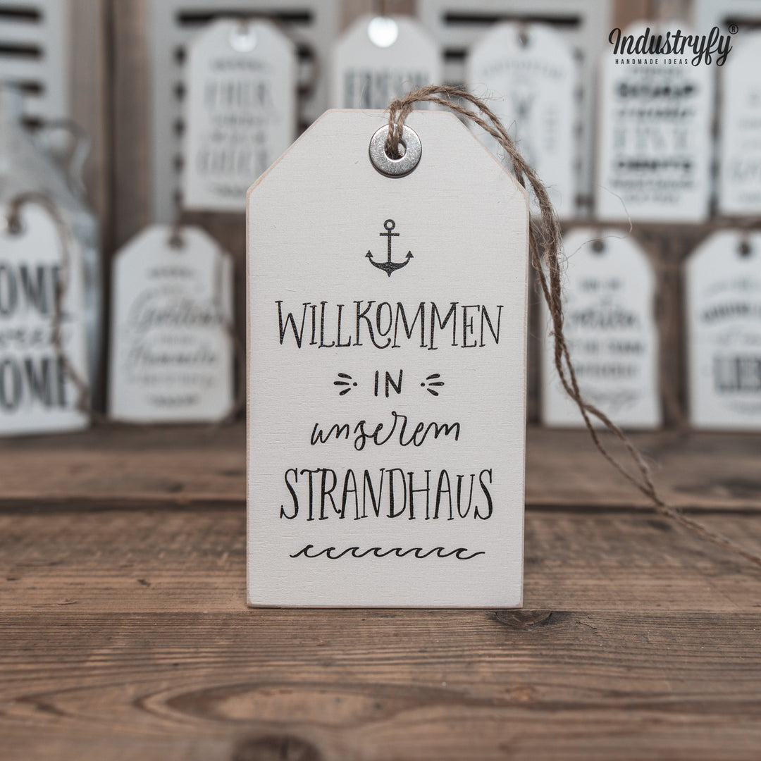 Hangtag | Willkommen in unserem Strandhaus