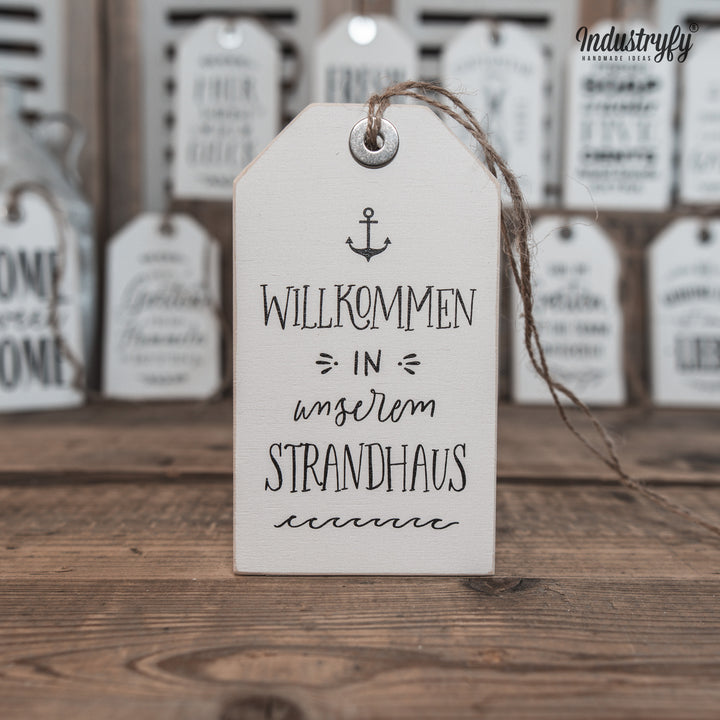 Hangtag | Willkommen in unserem Strandhaus