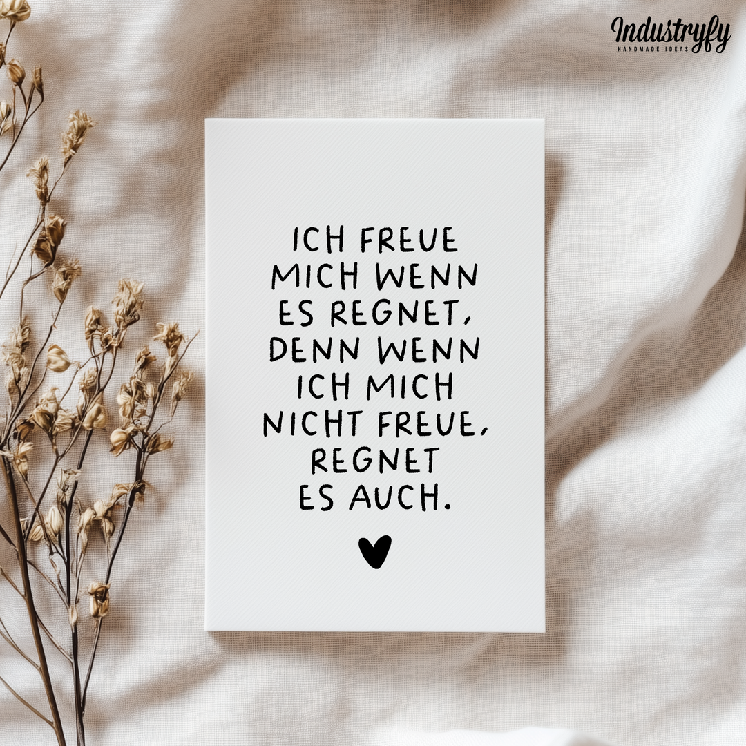 Grußkarte | Ich freue mich wenn es regnet