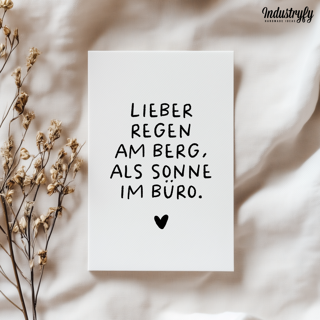 Grußkarte | Regen am Berg