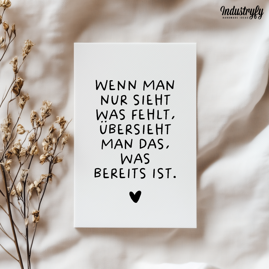 Grußkarte | Was bereits ist