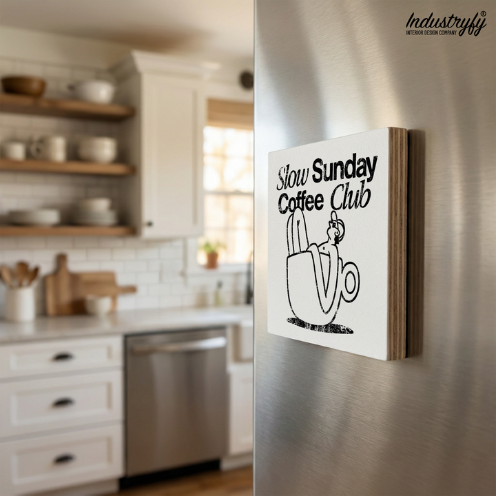 Slow Sunday Coffee Club Holzmagnet - Detailansicht 2