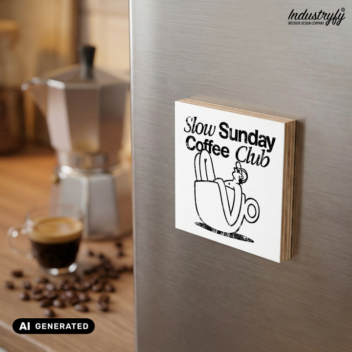 Slow Sunday Coffee Club Holzmagnet - Detailansicht 3