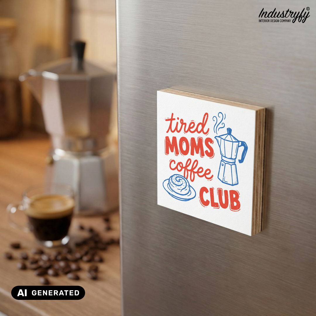 Tired Moms Coffee Club Holzmagnet - Detailansicht 2