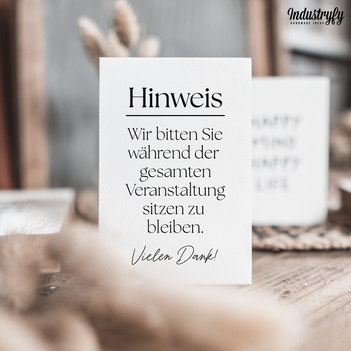 WC-Schild Miniblock | Bitte setzen