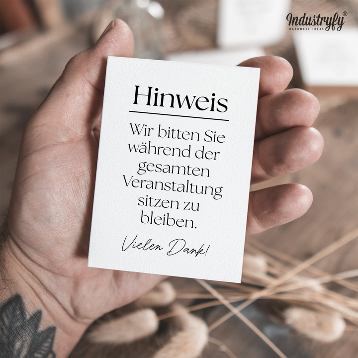 WC-Schild Miniblock | Bitte setzen