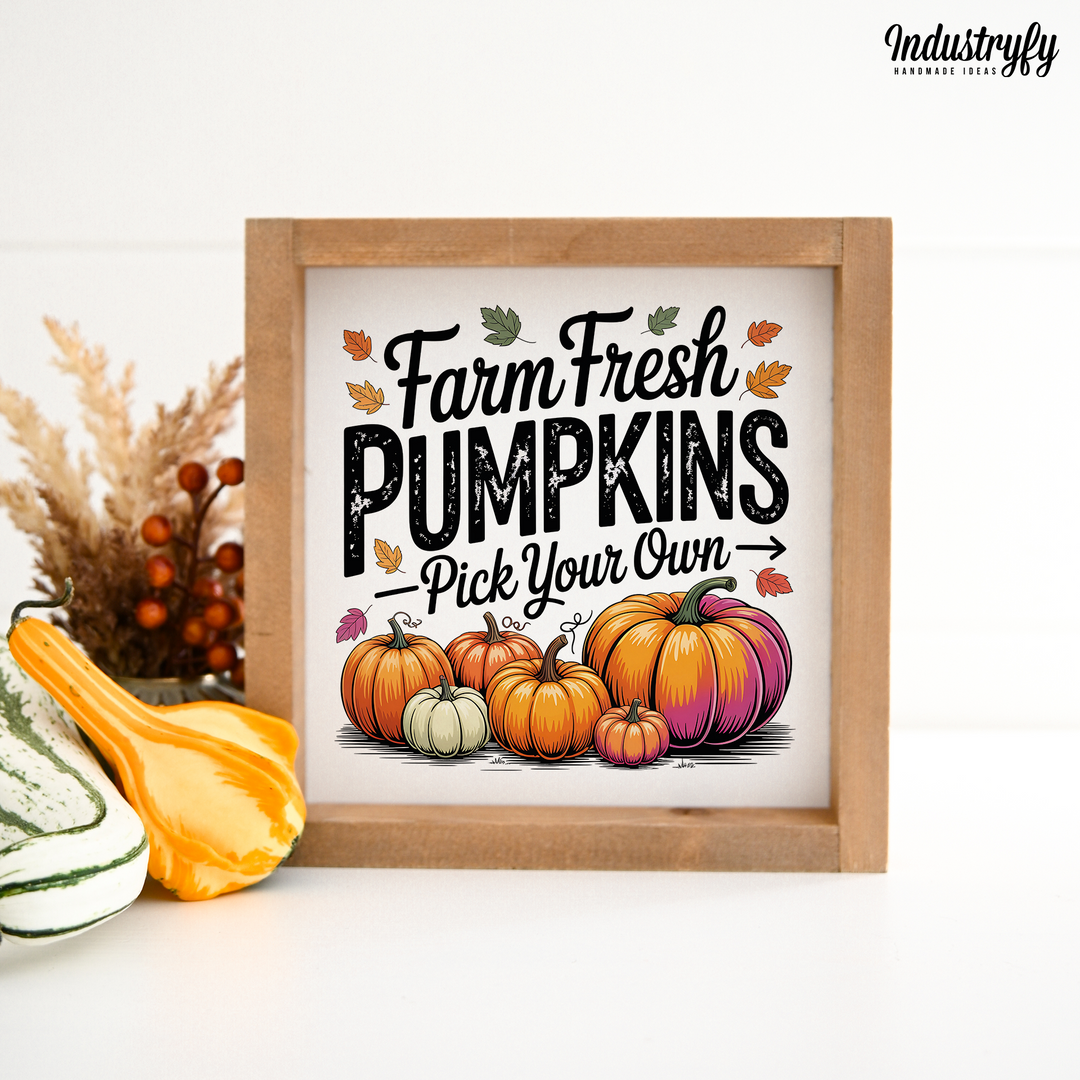 Landhaus Schild | Farm Fresh Pumpkins No7