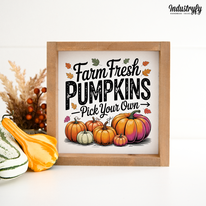 Landhaus Schild | Farm Fresh Pumpkins No7