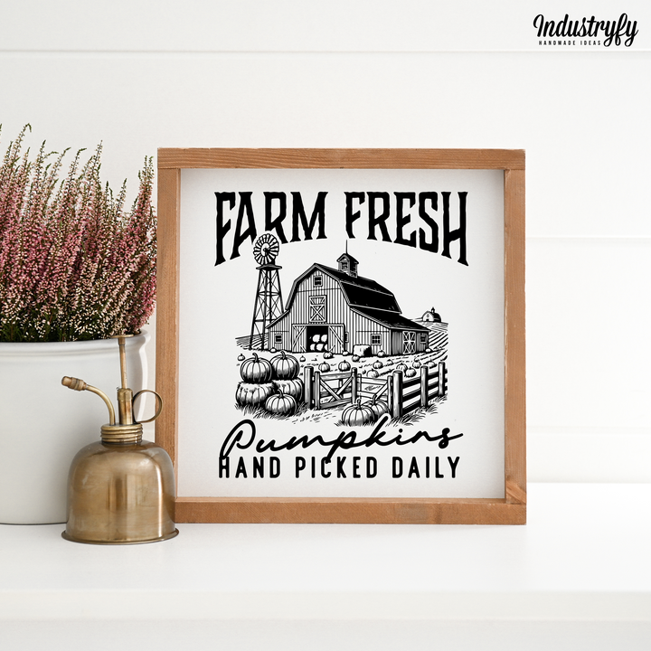 Landhaus Schild | Farm Fresh Pumpkins No9