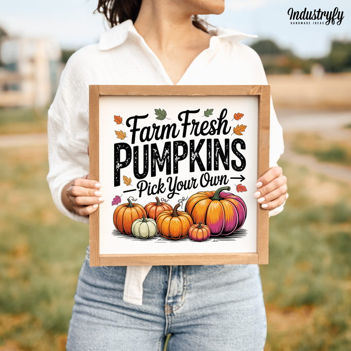 Landhaus Schild | Farm Fresh Pumpkins No7