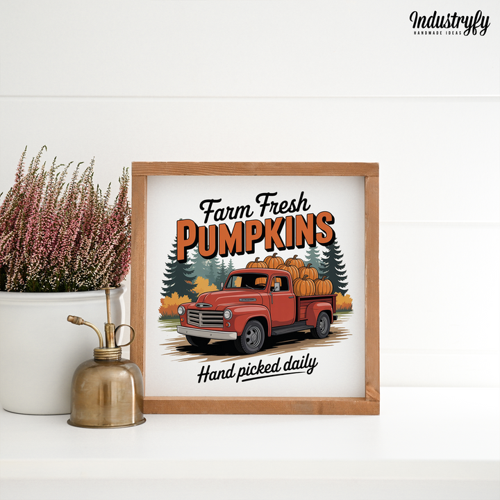 Landhaus Schild | Farm Fresh Pumpkins No8