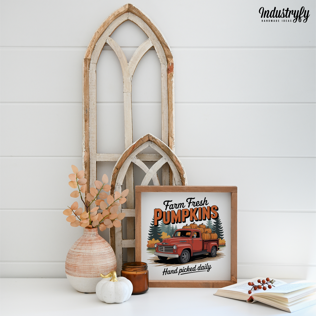 Landhaus Schild | Farm Fresh Pumpkins No8