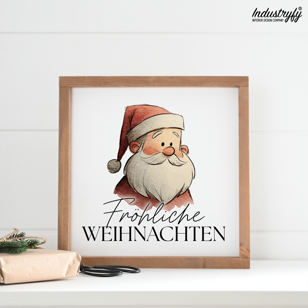 Landhaus Schild | Fröhliche Weihnachten Santa