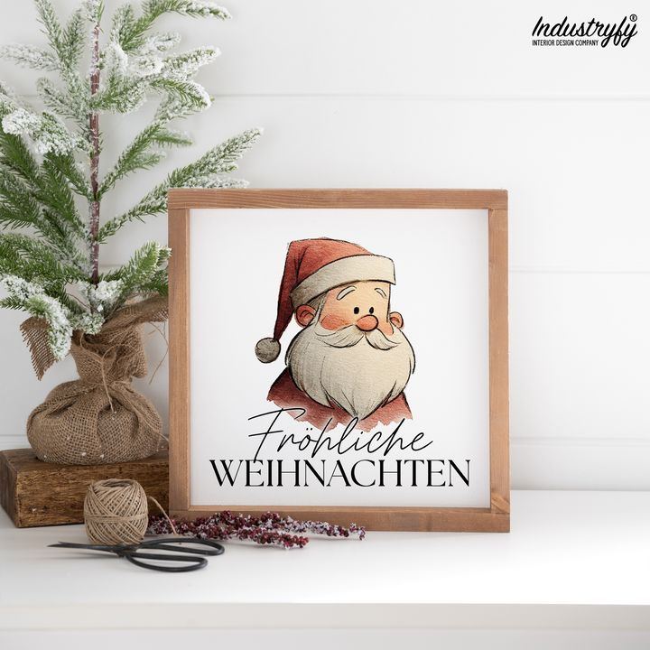 Landhaus Schild | Fröhliche Weihnachten Santa