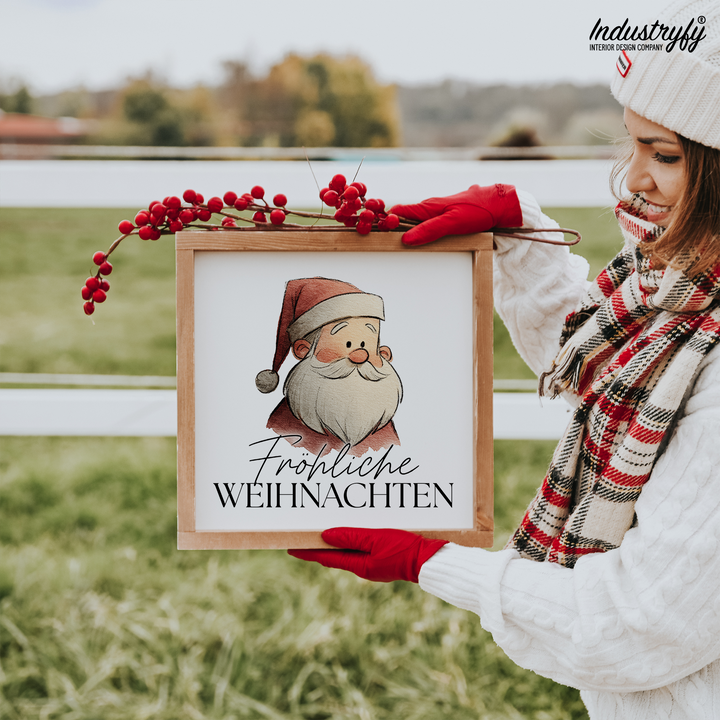 Landhaus Schild | Fröhliche Weihnachten Santa