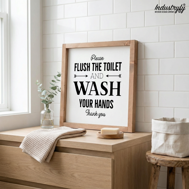 Landhaus Schild | Flush the toilet No1