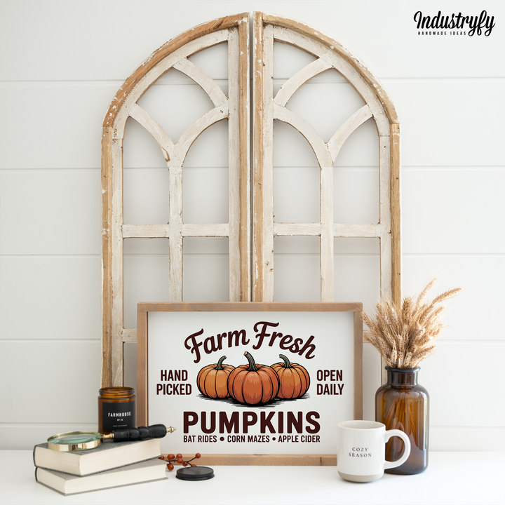 Landhaus Schild | Farm Fresh Pumpkins No6