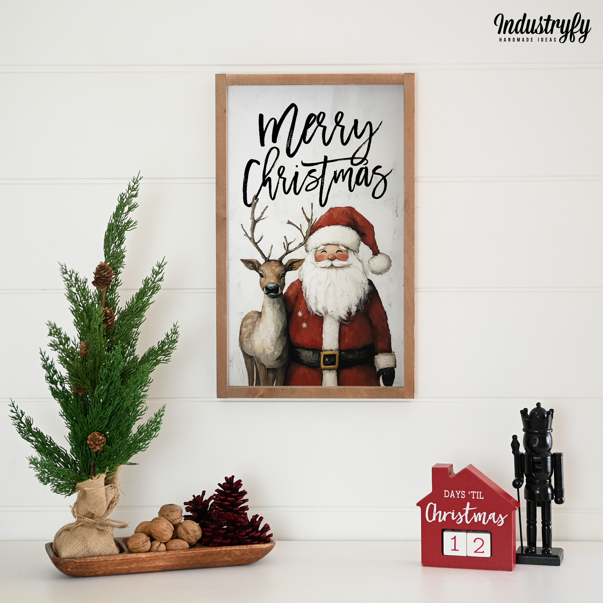 Santa Claus Parking Only Schild – 43,2x33 Cm, Wetterfest, Mit Pfählen, Für Rasen & Weihnachtsdekoration