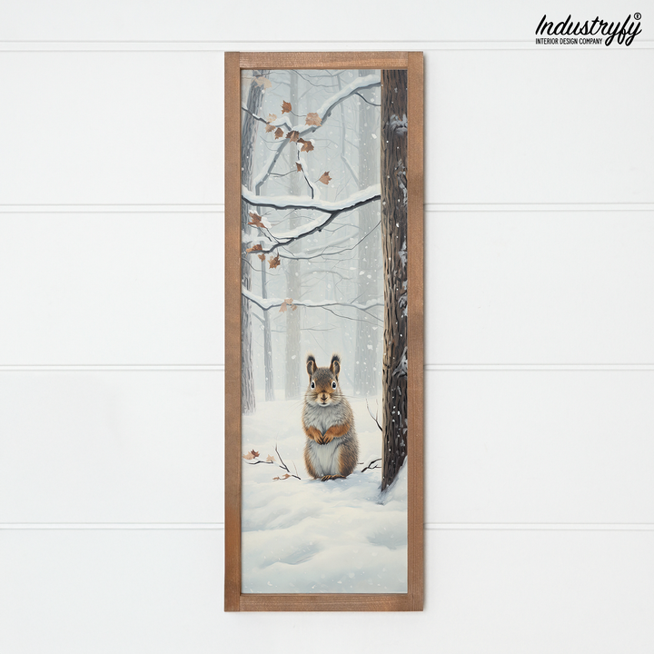 Landhaus Schild | Winter Eichhörnchen