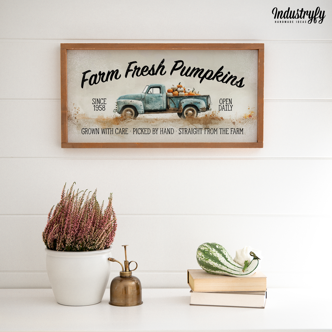 Landhaus Schild | Farm Fresh Pumpkins