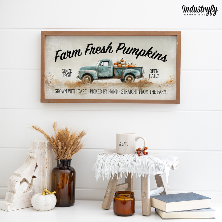 Landhaus Schild | Farm Fresh Pumpkins