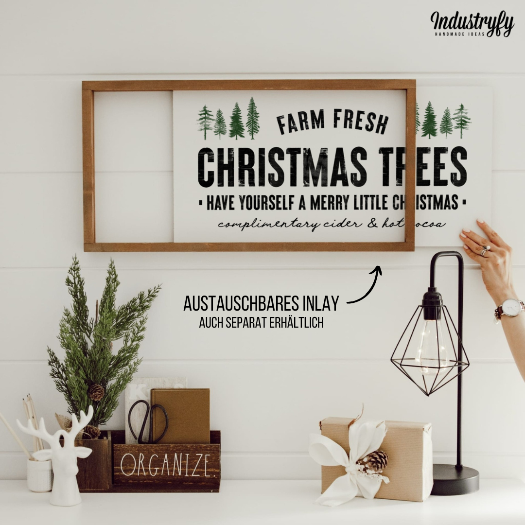 SALE Inlay für Rahmen | Christmas Trees No.2