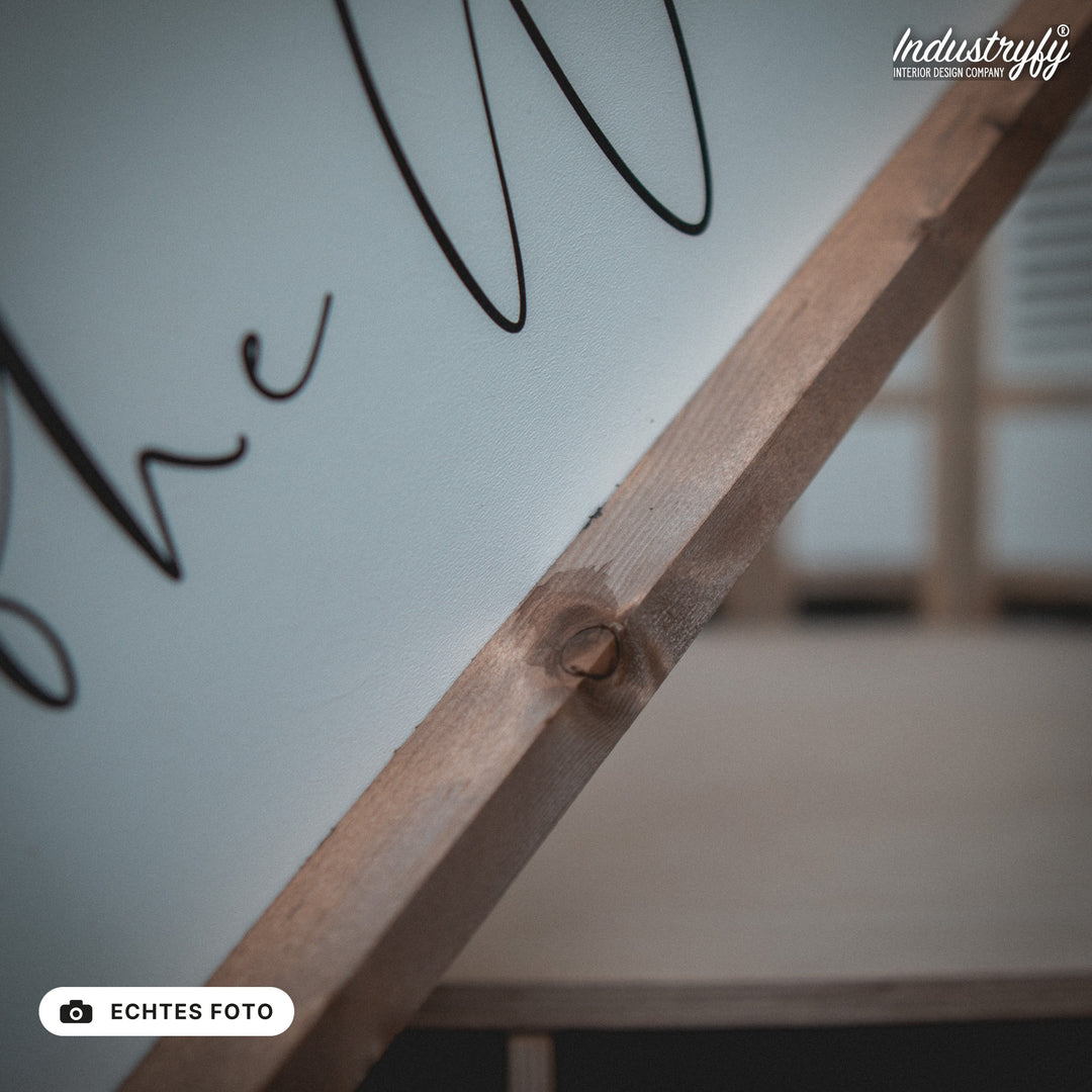 B-Ware Landhaus Schild Frohe Weihnachten, Detailansicht Holzrahmen, echtes Foto von Industryfy