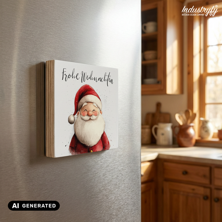 Frohe Weihnachten Santa Kühlschrankmagnet am Kühlschrank, Geschenkidee von Industryfy