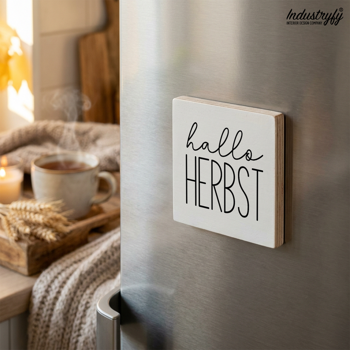 Kühlschrankmagnet Holz | Hallo Herbst No1