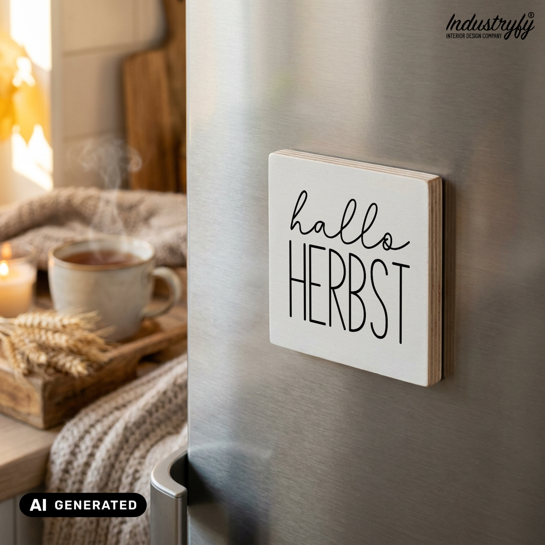 Kühlschrankmagnet Holz | Hallo Herbst No1