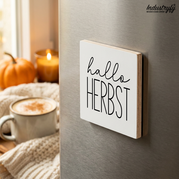 Kühlschrankmagnet Holz | Hallo Herbst No1