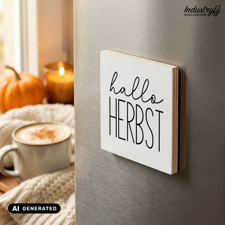 Kühlschrankmagnet Holz | Hallo Herbst No1