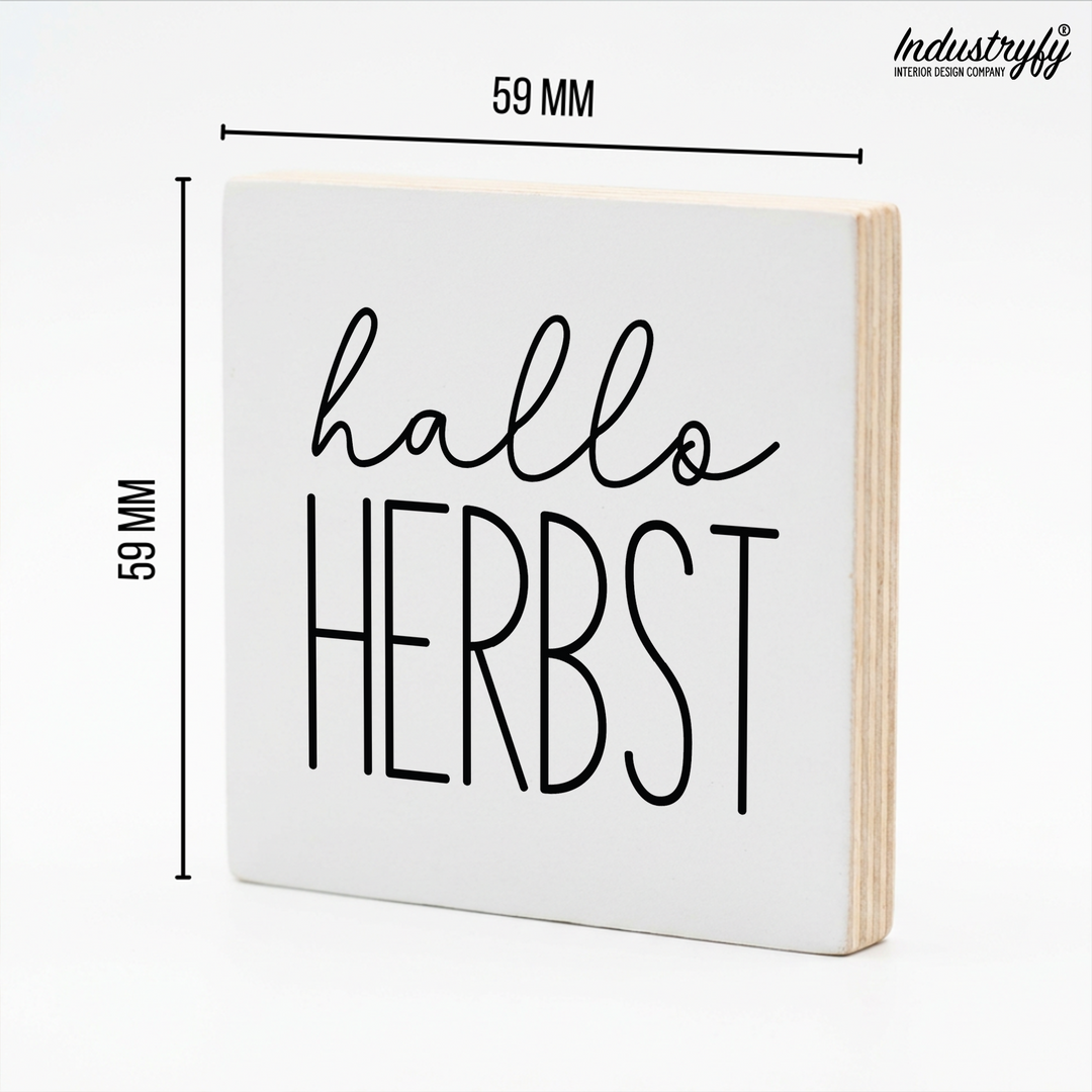Kühlschrankmagnet Holz | Hallo Herbst No1