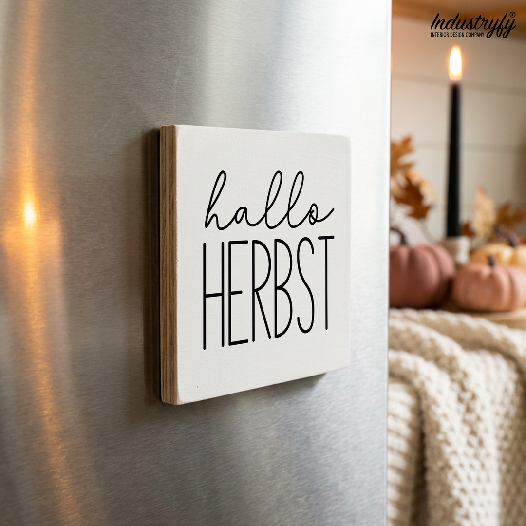Kühlschrankmagnet Holz | Hallo Herbst No1