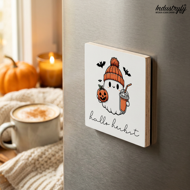 Kühlschrankmagnet Holz | Hallo Herbst No2