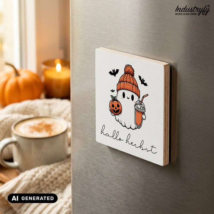 Kühlschrankmagnet Holz | Hallo Herbst No2