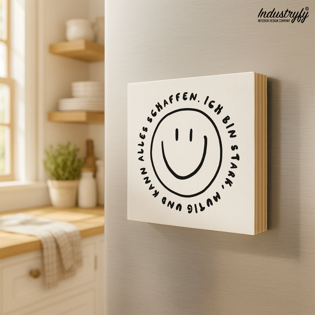 Holz Kühlschrankmagnet Ich kann alles schaffen – handgefertigt im Saarland von Industryfy