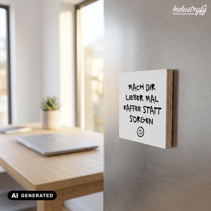 Magnet Mach dir lieber mal Kaffee statt Sorgen, Detailansicht