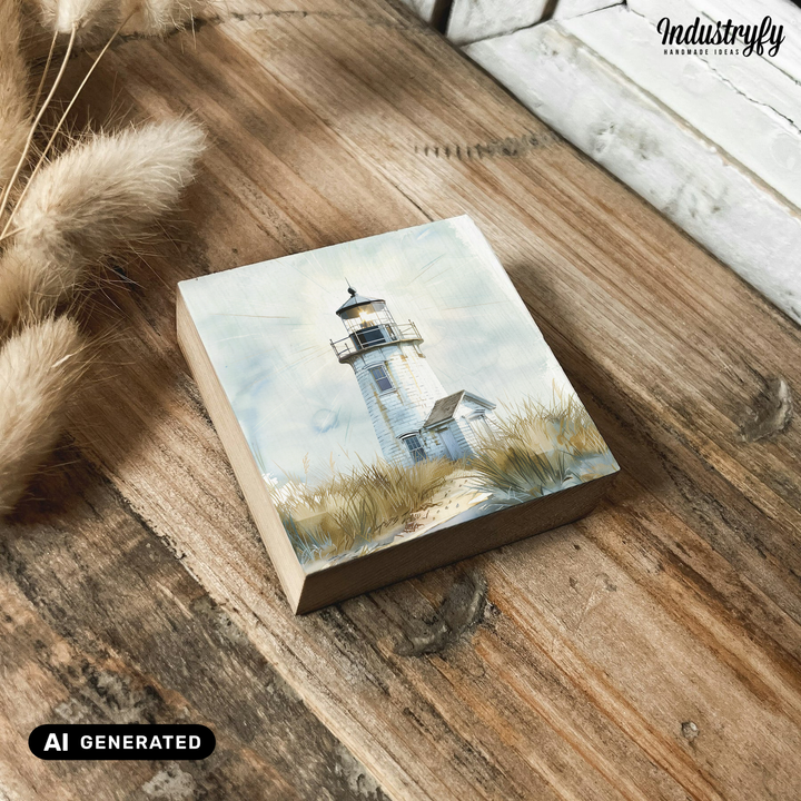 Kühlschrankmagnet Holz Lighthouse, Holzmagnet von Industryfy