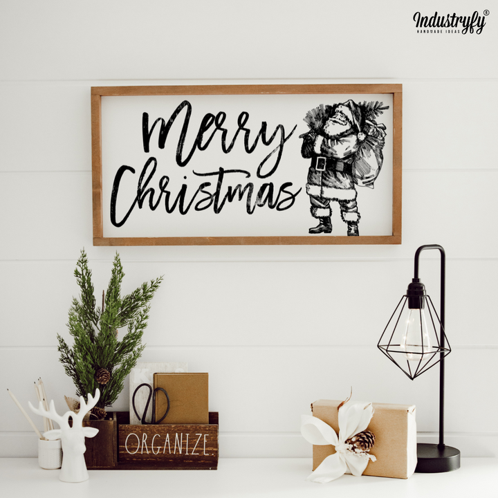 Landhaus Schild | Merry Christmas Santa