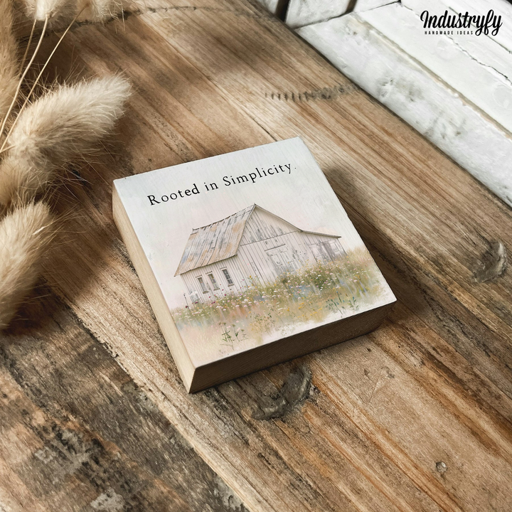 Kühlschrankmagnet Holz Rooted in simplicity, Holzmagnet von Industryfy