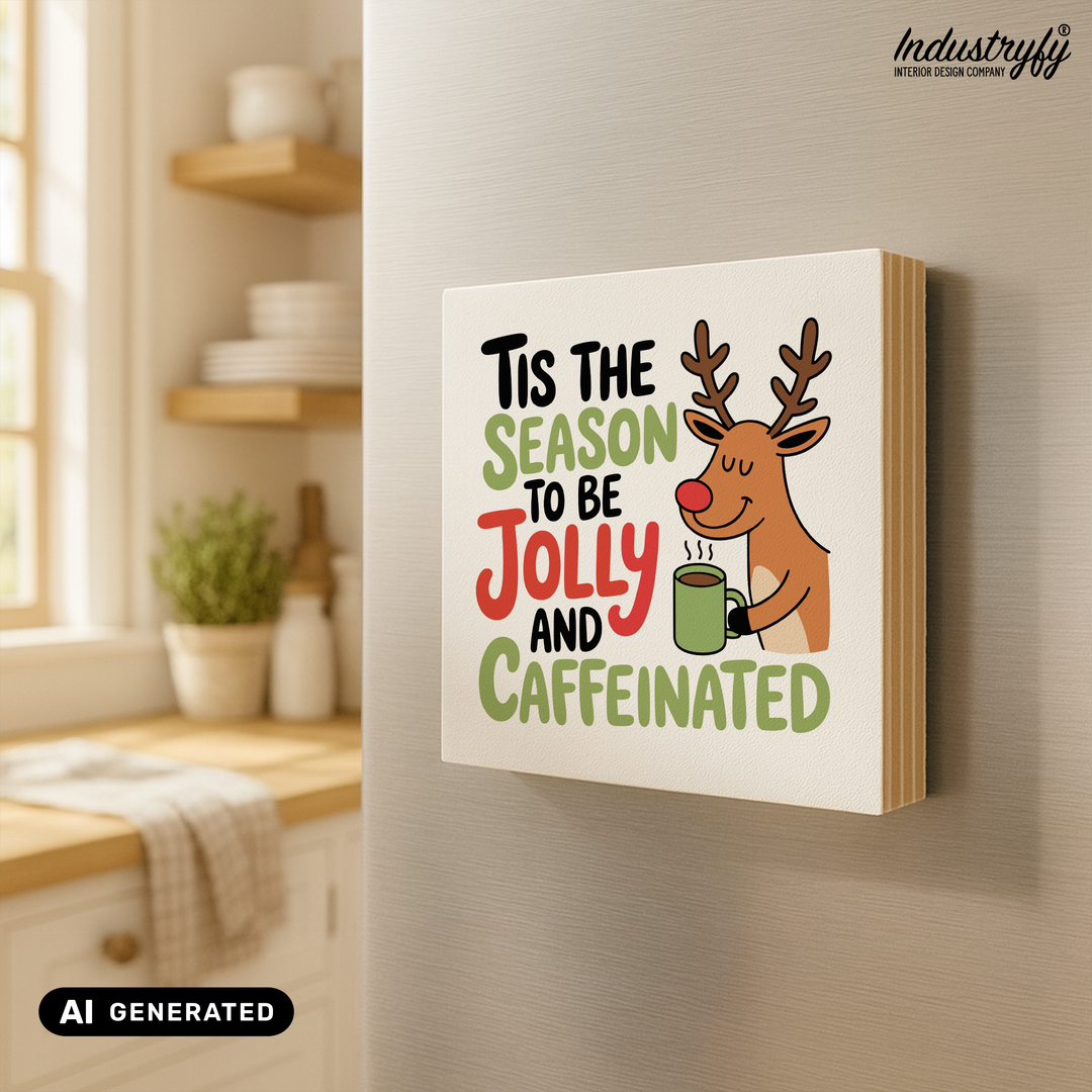 Kühlschrankmagnet Holz Tis the Season No2, Holzmagnet von Industryfy