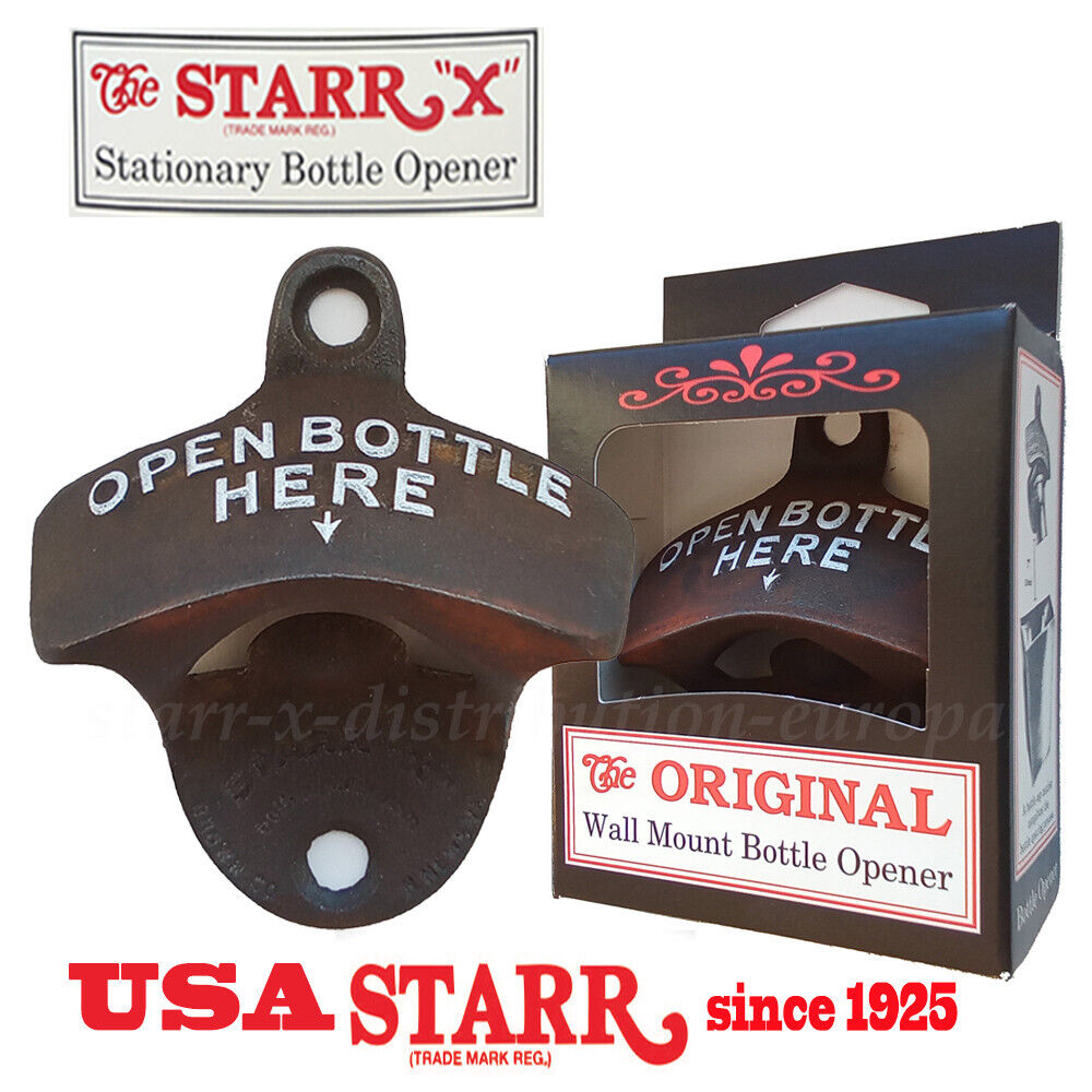 Original USA STARR "X" Wandflaschenöffner | Guss