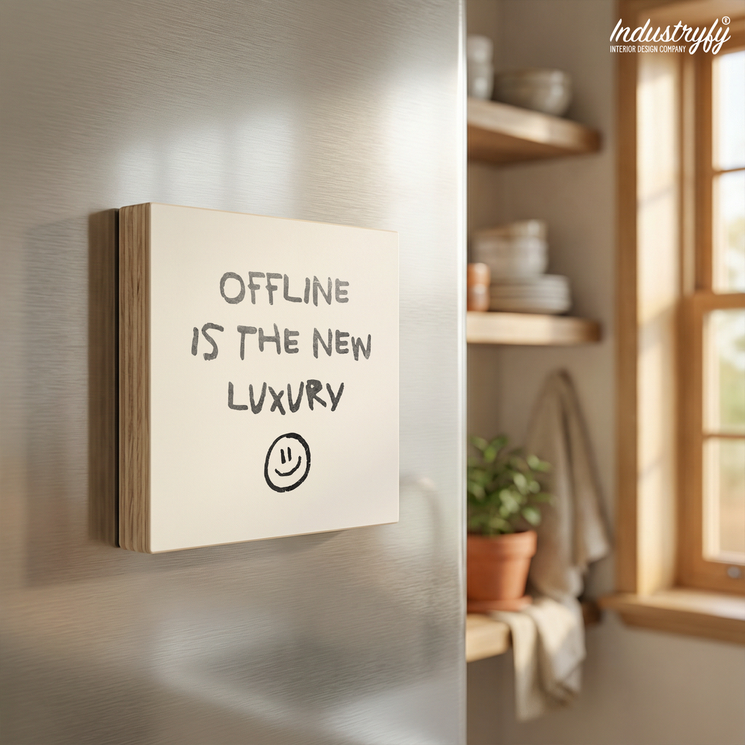 Magnet Offline is the new luxury, Kühlschrankmagnet aus Holz | Industryfy
