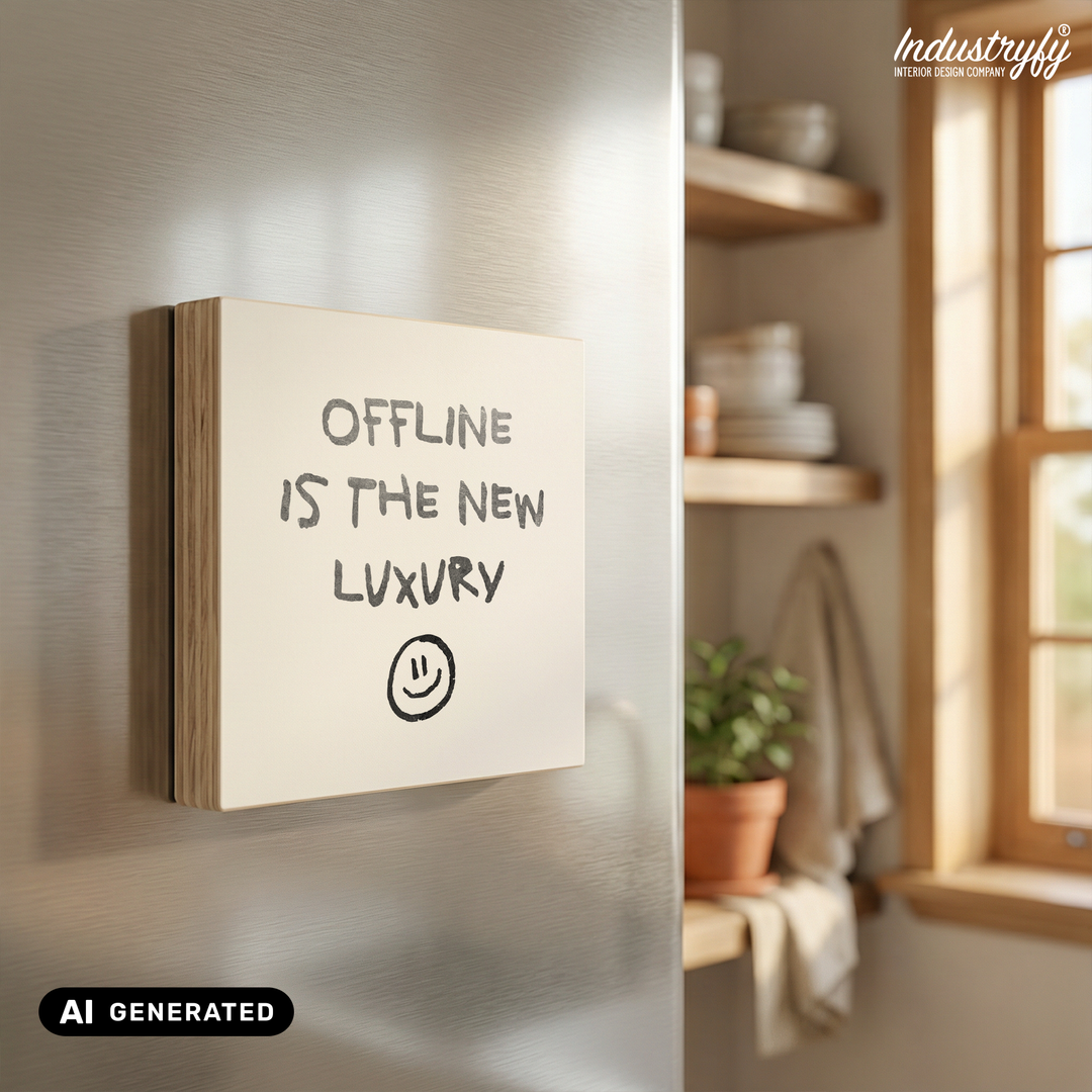Magnet Offline is the new luxury, Kühlschrankmagnet aus Holz | Industryfy