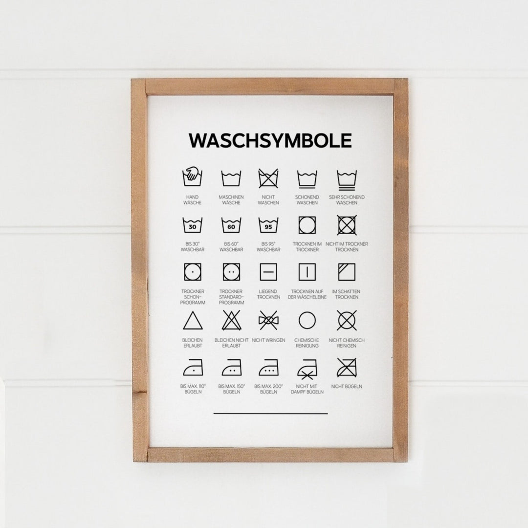 Landhaus Schild | Waschsymbole
