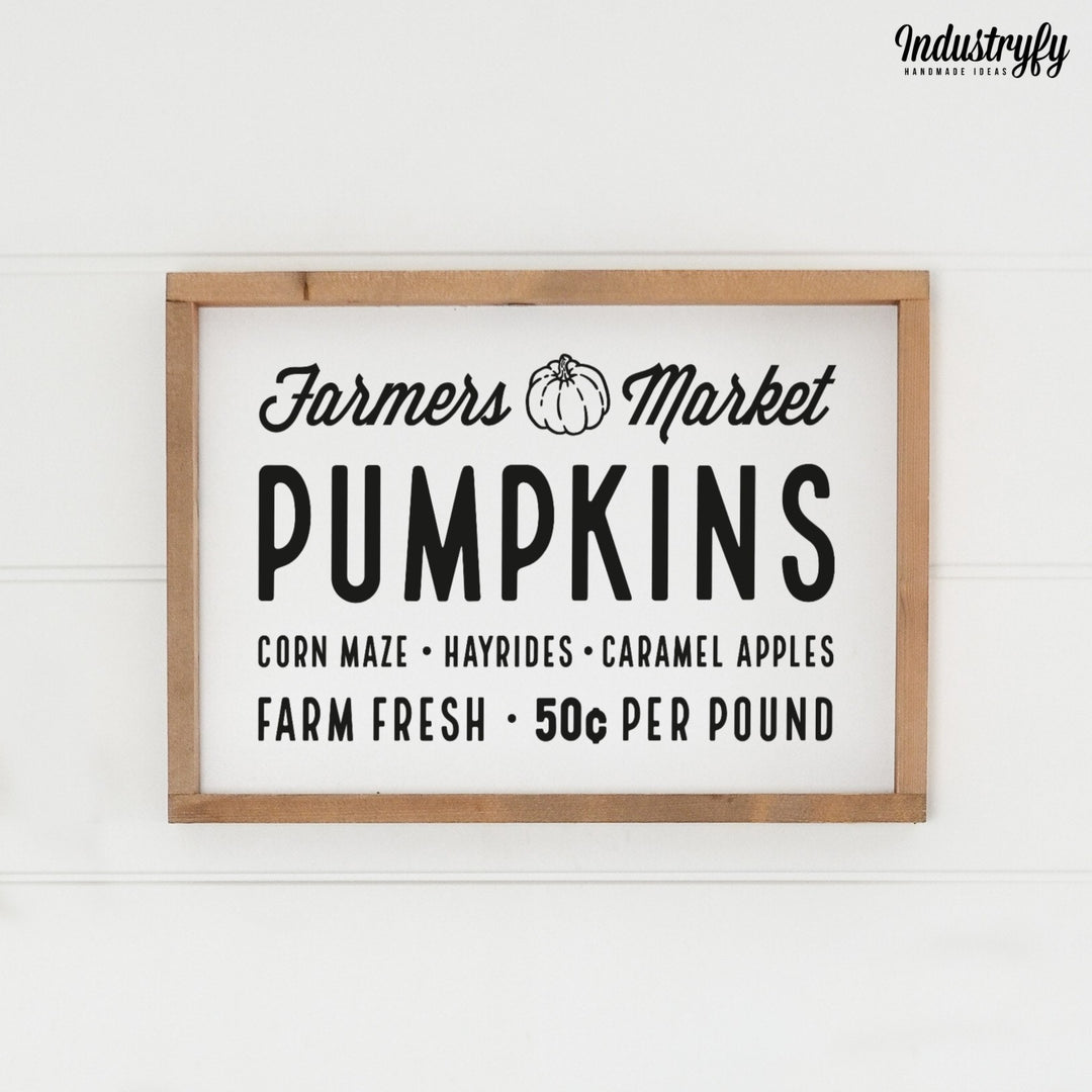 Landhaus Schild | Farmers market pumpkins